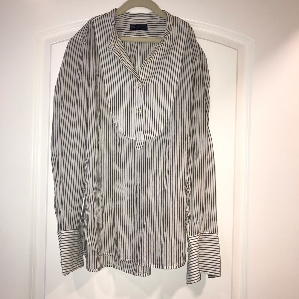 Blue and White Button Down